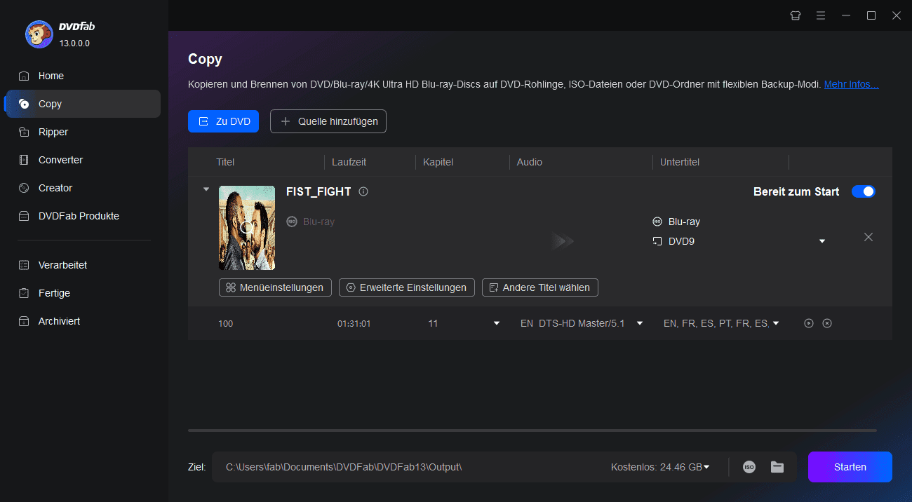 dvdfab blu-ray to dvd converter Anleitung 2