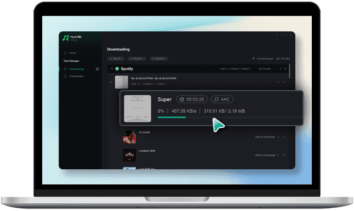 Konvertieren von Spotify-Musik starten