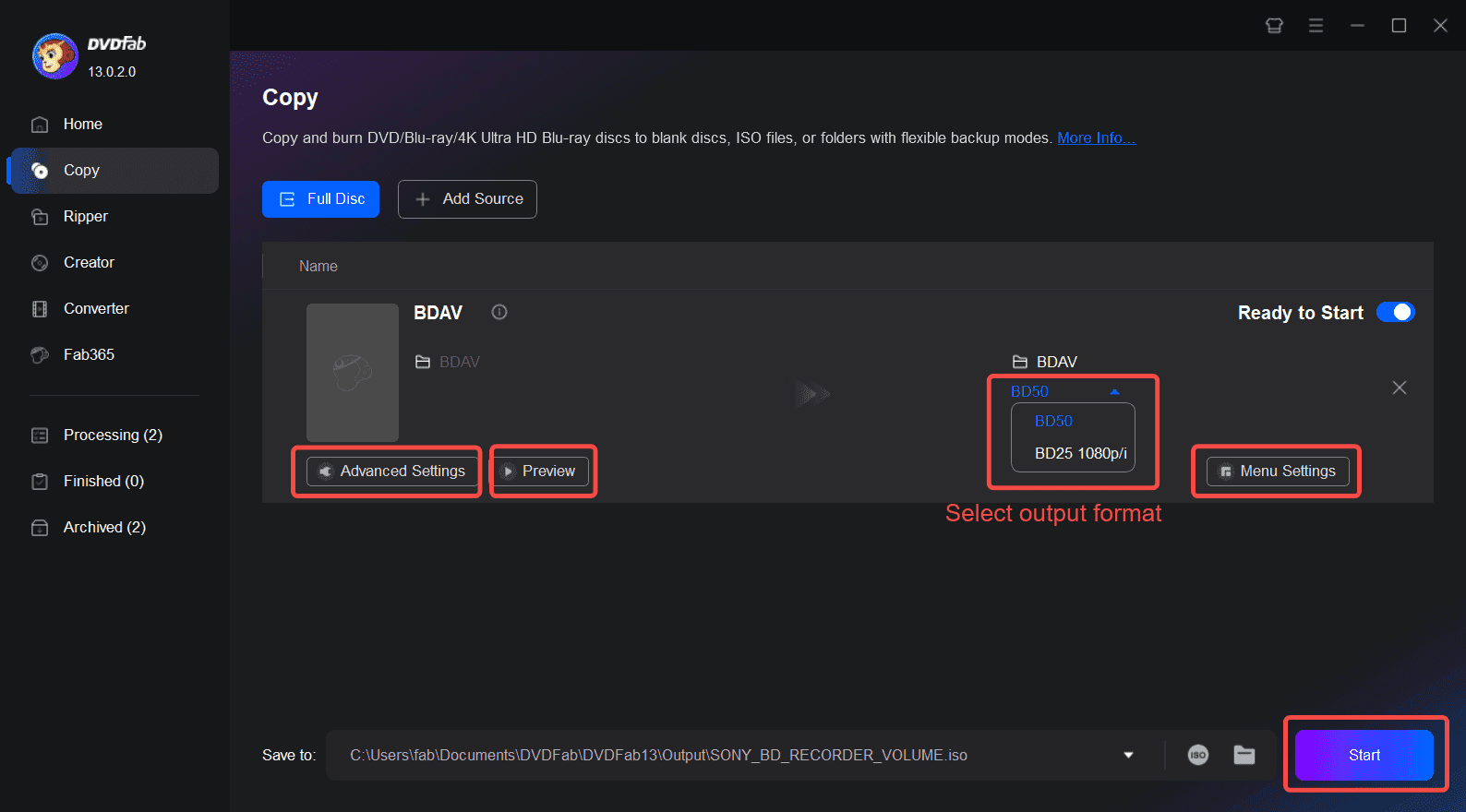 dvdfab blu-ray recorder copy 教學3