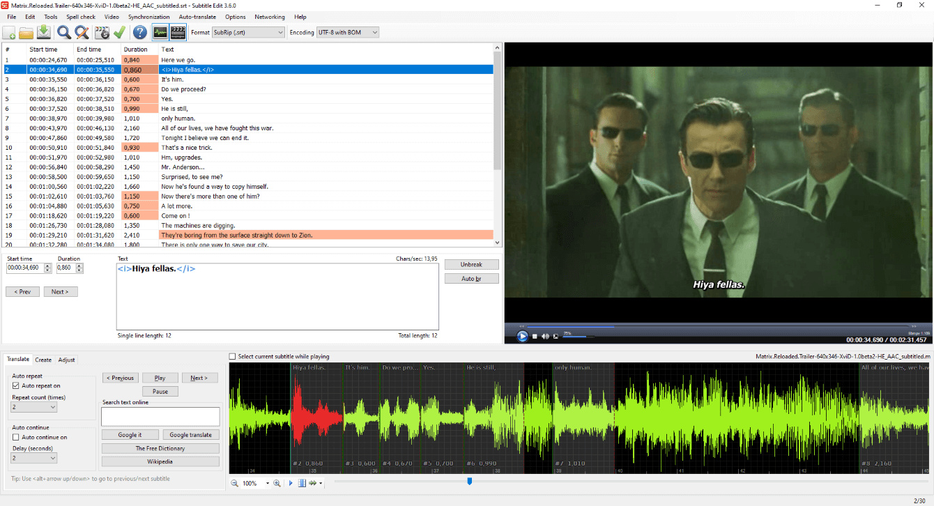 Convert DVD VobSub to SRT with Subtitle Edit