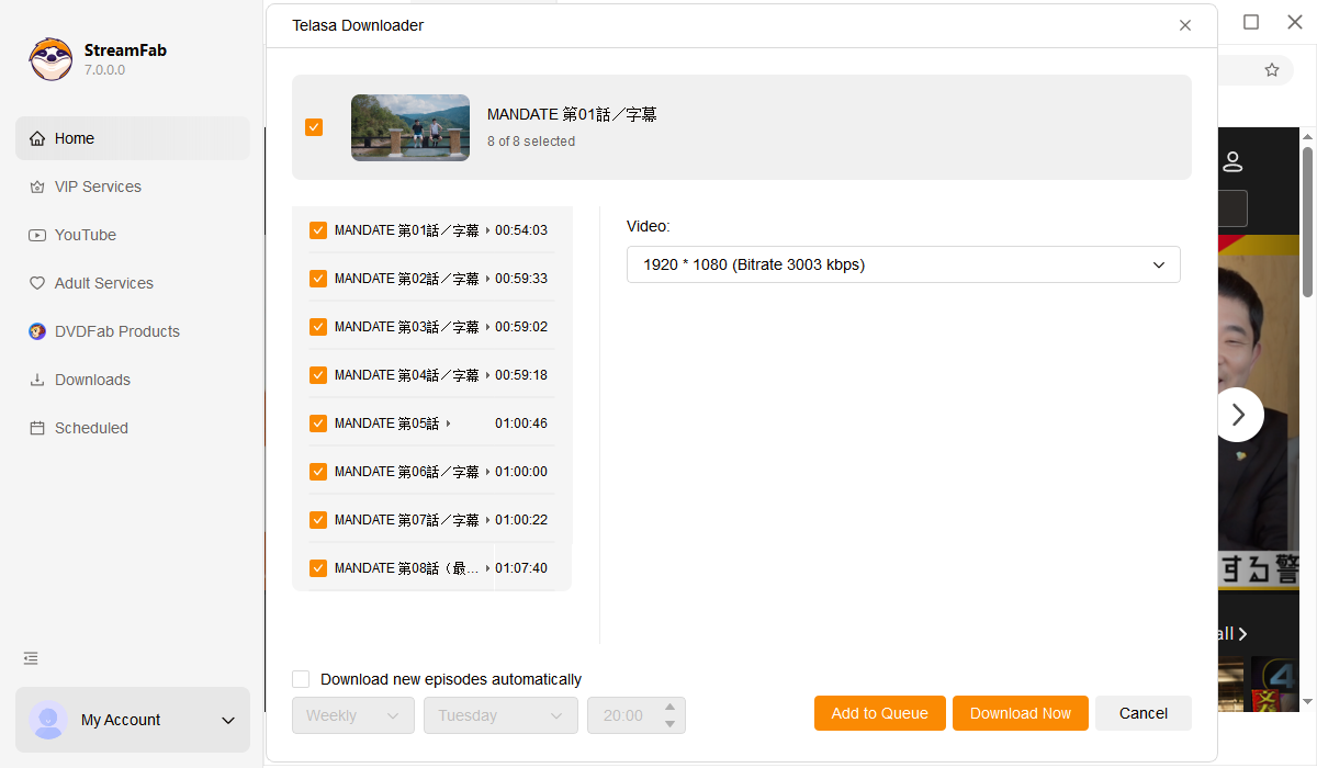 lire des vidéos TELASA