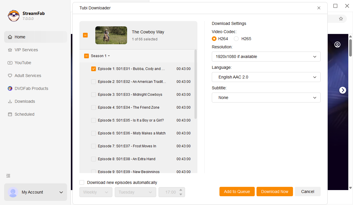 lire des vidéos tubi