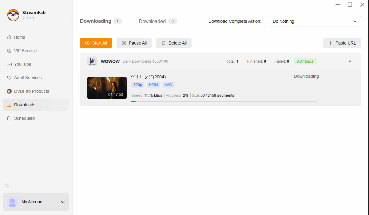 wowow downloader, télécharger des vidéos wowow