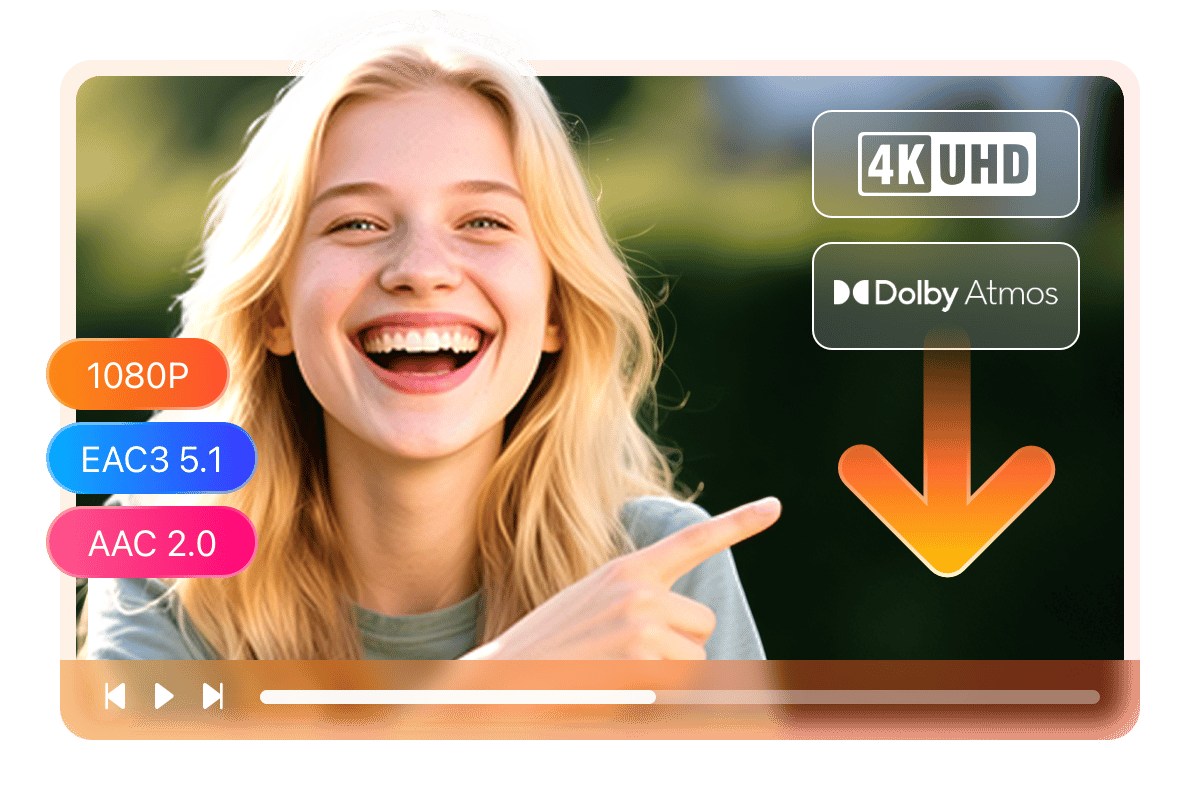 SkyShowtime video downloaded in 4K Ultra HD with Dolby Atmos audio using StreamFab