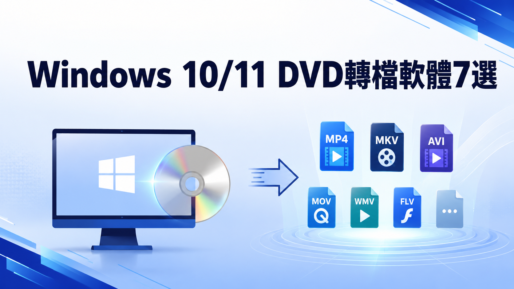 2026年Windows 10/11 DVD轉檔軟體7選：免費限制、MP4設定與問題排除