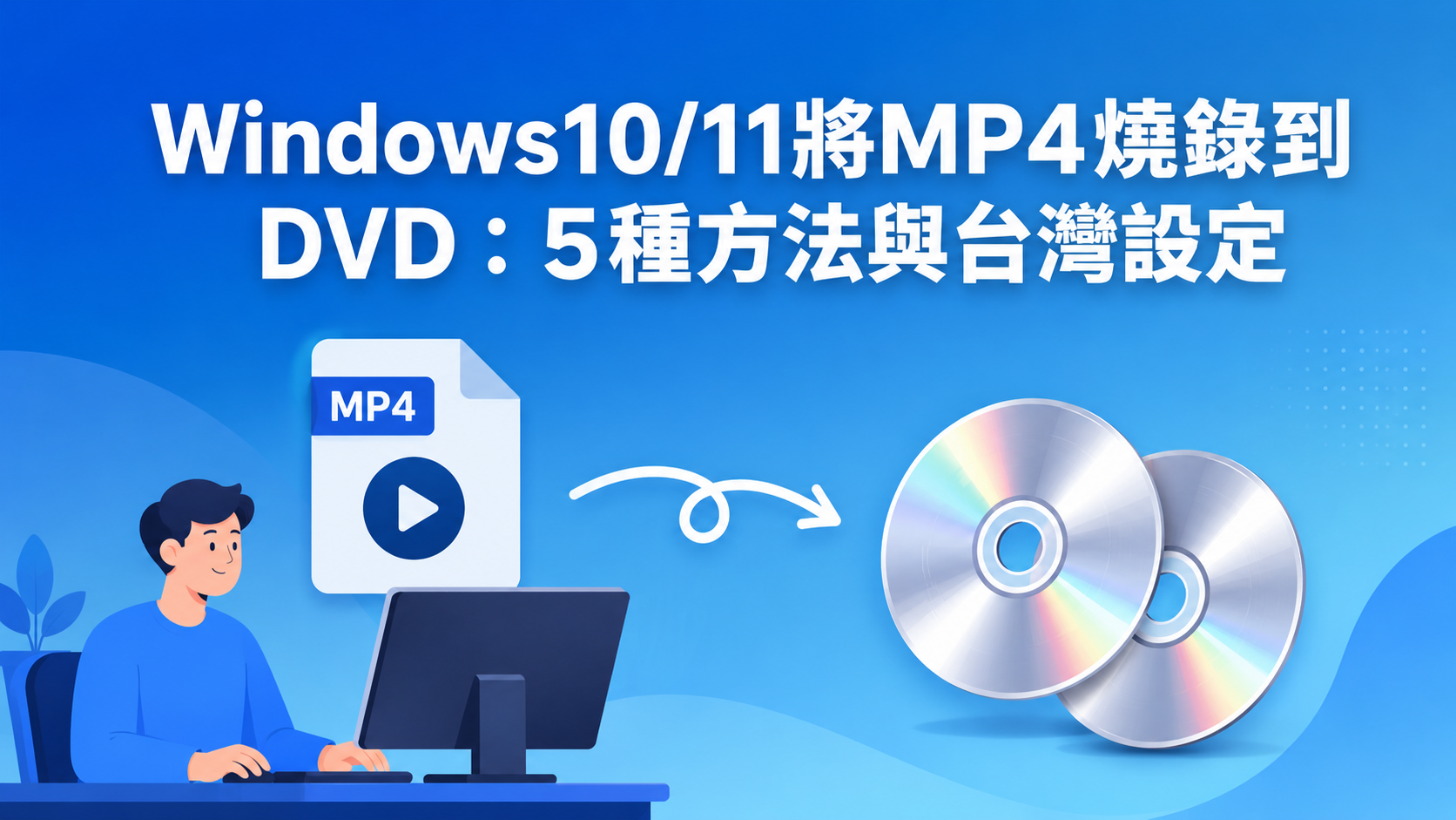 Windows10/11將MP4燒錄到DVD：5種方法、工具比較與台灣設定
