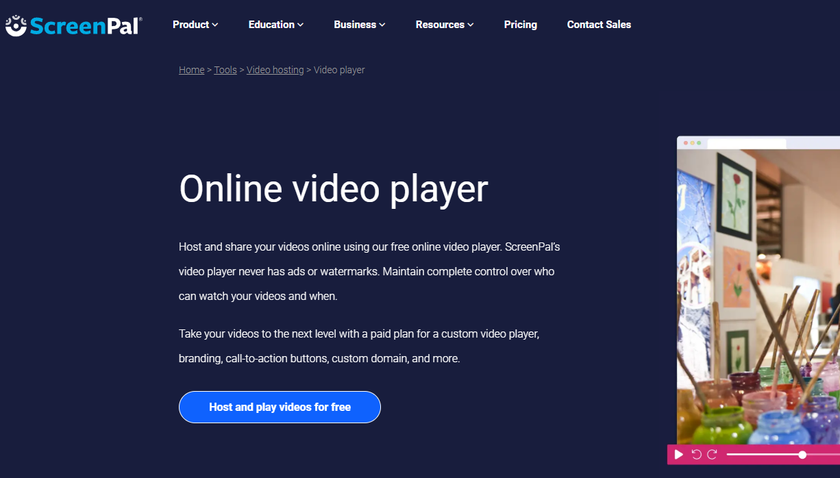 ScreenPal online video player