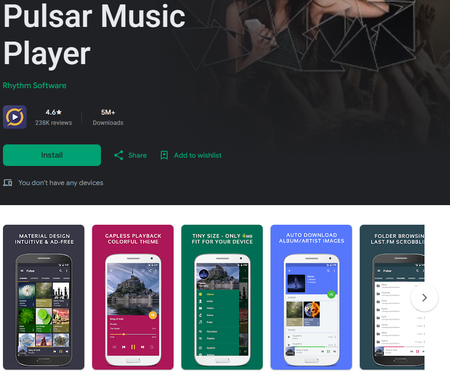 Pulsar Music Player